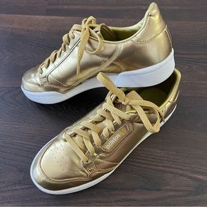 Adidas Continental 80 Women's Sports Shoes Gold Tennis Athletic Casual